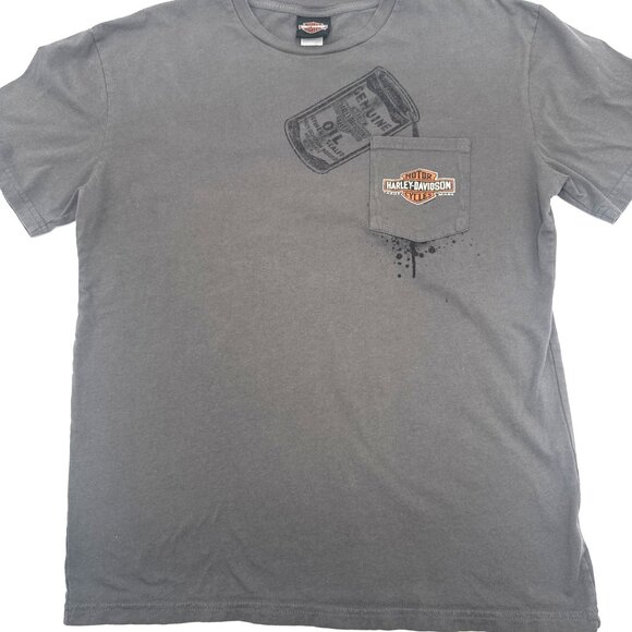 Harley-Davidson Dripping Oil Can Central Texas Old School T-Shirt Mens Large - Picture 2 of 11